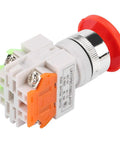 Emergency Stop Button Self Locking Mushroom Push Button Switch 22mm Mount Insulated Design for industrial machinery