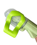 Little Green Machine brush attachment in lime-green plastic with clear housing.