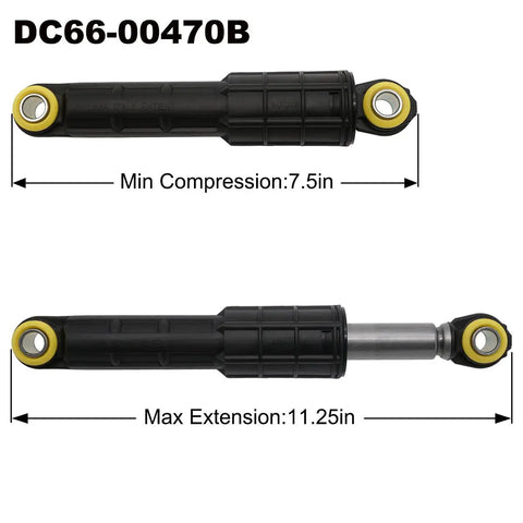Pack Of 4 Washer Shock Absorbers For Samsung Washers To Stop The Shake Front Black And Rear Yellow Replacement Kit DC66-00470B