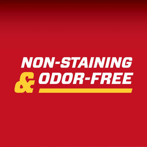 Text on red background highlighting non-staining and odor-free features of "Indoor And Perimeter Pest Control Spray With Comfort Wand For Home Defense Ready To Use Bug Killer Kills Ants Cockroaches And Spiders Long Lasting Protection For Kitchens Bathrooms Doors Windows And Exterior Foundations."
