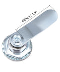 Close-up of chrome-plated Drawer Cabinet Cam Lock With One Half Inch Cylinder Length Fits Panels Up To One Quarter Inch Thick Brass Core Keyed Alike