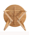 Badass Rustic Coffee Table With Industrial V-Shaped Build, Rock-Solid Sturdy Frame and Hefty Storage Shelf, Thick Rounded Edges from below.
