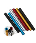 10 Piece Anodized Aluminum Standoff Spacer Kit In M2 And M2.5 Sizes With 6mm Threading For Drones And 3D Printers showing various colored spacers.