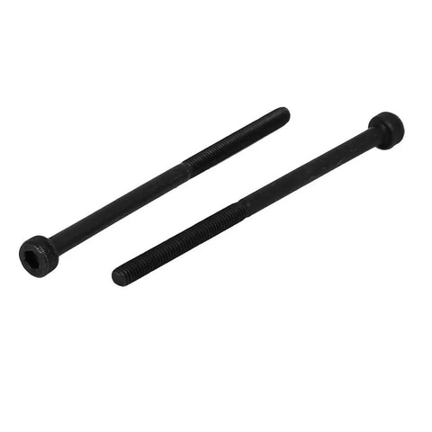 Heavy Duty M3 X 55mm Socket Head Cap Screws 12.9 Grade Alloy Steel Hex Bolts With Black Oxide Finish, two bolts side by side.