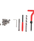 M10 X 1.25 Thread Repair Kit Pro Grade DIY Ready HSS Tap Set With Stainless Steel Inserts, Drill Bit, and Lug Breaker Tools