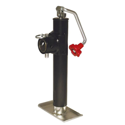 Trailer Jack Topwind Handle For Farm Equipment And Utility Trailers With Weld On Collar Pipe Mount 2000 Lb Capacity 10 Inch Travel Round Tube Steel Replaces Vi020