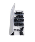 Massive 80-Pack Rubber Vacuum Line Caps Assortment Kit For Cars With Hose Covers In 6 Sizes From 532 To 38 Inch For Carburetor Manifold And Vacuum Tubes Exterior Parts That Keep Things Sealed Tight And Running Smooth Like A Dream. black rubber vacuum caps in a clear organizer box, six sizes