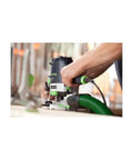 Using Plunge Router Of 1400 EQ-F-Plus With Ergonomic Grip, Precise Depth Scale in action for clean, pro-grade woodworking cuts.
