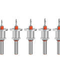 Check Out These Awesome Adjustable Tapered Countersink Drill Bits. Made From Super Hard Alloy Steel For Maximum Durability And Sharp Cuts In Wood Projects. Five tapered drill bits with 8mm shank, ideal for wood projects.