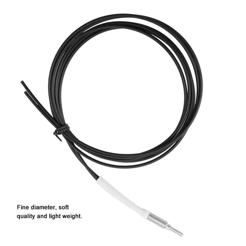 Fiber Optic Sensor Probe Cable 1 Meter Long With Gasket Nut Light Sense Diffuse Reflective Digital Fiber Optic M6 Probe shown coiled