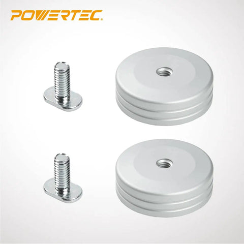 Round T Track Stop 2 Pack Pro Grade For Oval Circular And Angular Woodworking Pieces Lock In Place Clamping System shown