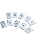 Top view of Beefy Zinc Plated Tee T Nuts M3 M4 M5 for 20 Series V Slot Aluminum Profiles in pack of 50 or 100