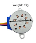 Top view of stepper motor from Six Sets Stepper Motor Drive Module With ULN2003 Interface Green Board For 28BYJ 48.