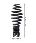 7Pc Drain Cutter Head Kit black spiral cutter for pipe blockage, 2.95 in long and 1.1 in wide, compatible with power tools.