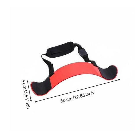 Arm Curl Isolator Training Aid With Upper Arm Stabilizer And Adjustable Strap Iron Board Support For Cleaner Bicep Form Red