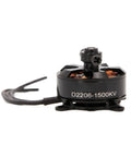 Beefy Brushless Motor 1500KV 2-3S For RC FPV Drones And Planes, Outrunner Power, black aluminum housing, side view