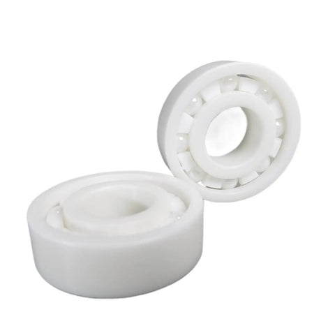 Premium Full Ceramic ZrO2 Bearings Buttery Smooth Running 6009Ce in white, showcasing inner and outer rings.