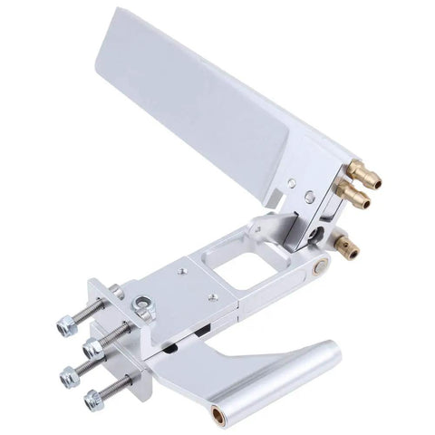 110mm Aluminum RC Boat Rudder With 4mm Shaft Axle Strut Mount Bracket Kit Holder Dual Water Pickup CNC Machined Aluminum Alloy