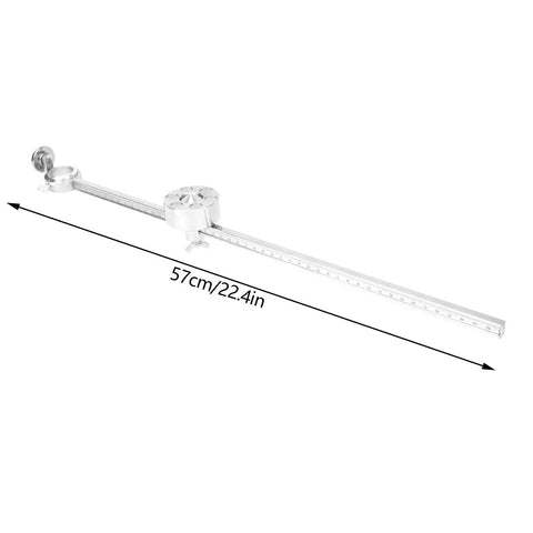 Built Tough Stainless Steel Circle Jig With Dead Easy Magnetic Base And Laser Straight Scale For AG60 And SG55 Welding Torch Cutters, 57cm.