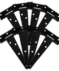 8 Piece 5 Inch Galvanized Steel T Shape Door Hinges Black Finish Detachable Weld On Hinges for Shed Doors Cabinet