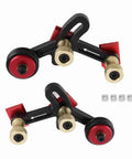 Precision Ball Bearing Roller Guide Wheel For Table Saw Fence Mount features dual red wheels and sturdy black frame for smooth cutting.