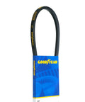 Top Shelf Heavy Duty Industrial V Belt Replacement 4L210 Oil And Static Resistant Black Drive Belt Built With Bulletproof Tensile Cords For Dependable Workshop Use, displayed on packaging.