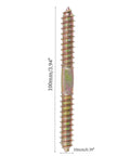 12 Pack Double Ended Screws M10 Hanger Bolts 10x100mm Carbon Steel Heavy Duty Fasteners For Wood And Metal Projects Easy Install And Secure Connection Ideal For Framing Decks Shelves And Heavy Construction Tasks, 100mm bolt