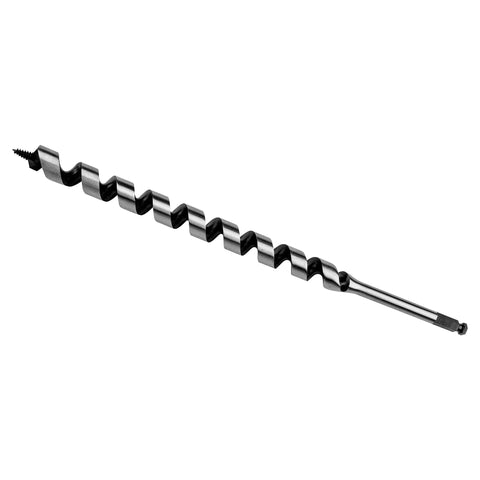 WeldTec Ship Auger Bit 1 Inch Diameter By 17 Inch Length With Wide Flutes And 7 Sixteenth Inch Quick Change Impact Shank Durable Welded Cutting Edge For Built To Last Nail Cutting Life And Fast Drilling