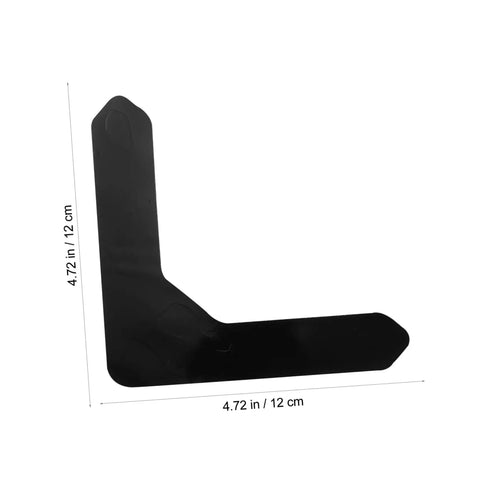 8 Pcs Slip Rug Tape Fixing Stickers For Hardwood Floors Tiles And Rugs No Slip Adhesive Floor Stickers, black L-shaped 12 cm