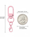 36 Pcs Colorful Swivel Snap Hooks Lobster Claw Clasps For Diy Crafts Jewelry Making in pink, 1.25 in total length, zinc alloy.