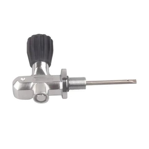 Diving Pneumatic Cylinder Adapter On Off Valve Air Tank Quick Connect Coupler for Gas Cylinder Refills, silver orichalcum fitting