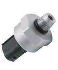 Brake fluid pressure sensor with metal hex body, threaded stud, and black connector.