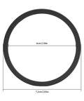 Front view of black wheel speed sensor tone ring for Versa 2012–2019 (rear ABS); 6cm inner diameter, 7.2cm outer diameter.