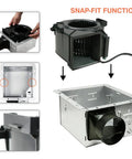 Ultra Quiet Bathroom Exhaust Fan 90 CFM For 80 To 90 Sq Ft Rooms, 4 Inch Duct Collar, Energy Star Certified snap-fit assembly