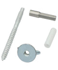 30 Pack 1/4-20 X 2-1/4 Inch Hurricane Anchor Kit With Steel Anchor Bolts Washered Wing Nuts Thread Protectors And Driving Tool