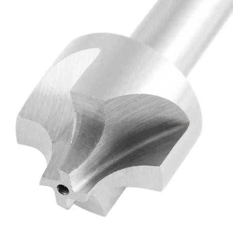High Speed Steel Corner Rounding End Mill 5/16 Inch Radius 1/2 Inch Shank 1 1/8 Inch Largest Diameter 3 1/4 Inch Overall Length Right Hand Cut Formed Radius Cutter for Milling Rounded Corners