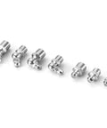 45Pcs M6 M8 M10 Brass Zerk Grease Nipple Fittings Set, Pro Grade Metal Replacement Nipples Assortment Kit, arranged in a row