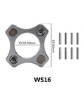WS16 Coupler For WobbleX And HevORT 3D Printers With Z Axis SFU1604 Ball Screw Plug And Play Horizontal Offset, dimensions shown