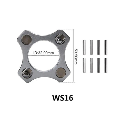 WS16 Coupler For WobbleX And HevORT 3D Printers With Z Axis SFU1604 Ball Screw Plug And Play Horizontal Offset, dimensions shown