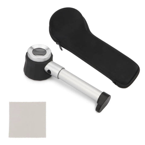 10X Jeweler Loupe With Light For Jewelry Inspection Dope Magnifying Glass Distortion Free Lens With Built In Scale And Measure Perfect For Stamps Maps And Reading Small Print