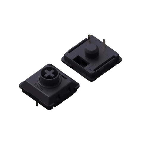 Phantom Snappy Tactile Switches For Lofree Flow84 Keyboard Low Profile Keys With Gentle Sound Hot Swappable POM Material And Responsive Touch 90 Pack For Smooth Typing And Gaming, black tactile switch pair