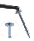 Pocket Hole Wood Screws Self Tapping Torx T20 Heavy Duty Coarse Thread 1-1/4 Inch 32mm Silver close-up with drill bit