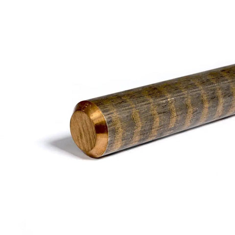 932 Bronze Round Bar With Unpolished Mill Finish As Cast Three Quarter Inch Diameter 12 Inch Length Built For Bearings Bushings Thrust Washers Pumps Gears And Valve Components SAE 660 ASTM B505 Heavy Duty Workhorse Bronze Rod, end view