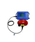 Heavy Duty Wall Scanner And Digital Stud Finder With Precision Rebar Detector Electrical Wire Locator Pipe Depth Gauge showing blue screen and red probe.
