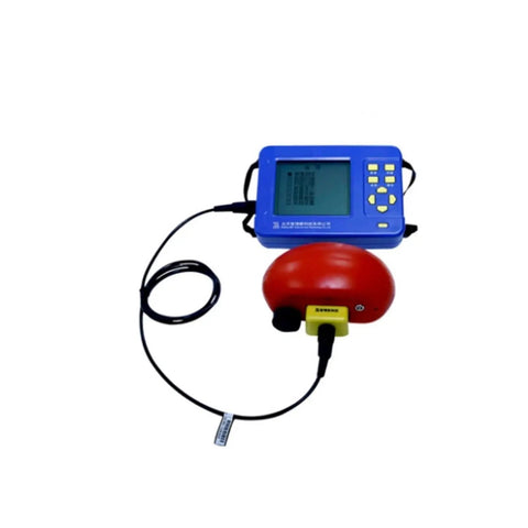 Heavy Duty Wall Scanner And Digital Stud Finder With Precision Rebar Detector Electrical Wire Locator Pipe Depth Gauge showing blue screen and red probe.