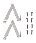 Stainless Steel Lid Support Hinges 2 Pack Folding Lift Up Stay with screws for Wooden Boxes Cabinets Compact Durable Hardware