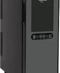 Front view of 12 Bottle Wine Cooler With Glass Door, Dual Temperature Zones, Digital Temperature Control, Space Saving Design, 1.2 Cu Ft