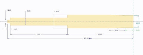Technical diagram of Heavy Duty 5.5 Inch Gas Lift Cylinder Replacement For Office Chairs, 450 Lb Capacity, showing dimensions.