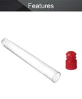 Clear Plastic Test Tubes With Red Caps 100 Pack 13mm By 100mm Mini Tubes With Lids Leak Proof Snap Caps Perfect For Diy Jewelry Beads Powder Spices Liquids Yeast Samples And Lab Experiments. Clear 13mm x 100mm test tube with red snap cap