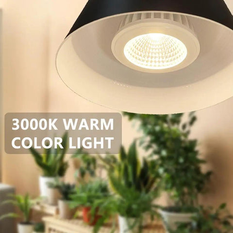 Full Spectrum Hanging Grow Light With No Fuss Timer For Indoor Plants, 20W Pendant Lighting, 15ft Power Cord, Ideal For Tall Houseplants, Greenhouse, Garden And Flowers